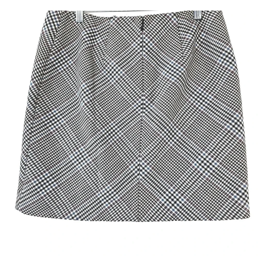 White House Black Market Plaid Mini Skirt Women's 8‎ Checkered Plaid Zipper Y2K